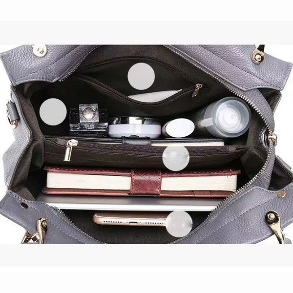 Large Leather Tote Shoulder Bag LH2972_ 8 Colors