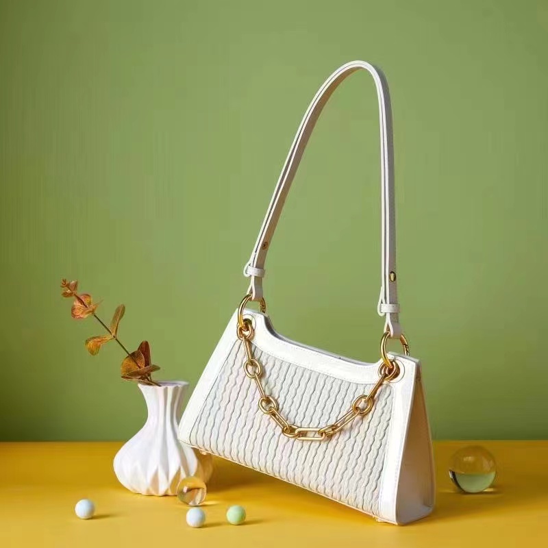 Luxury Women Ruching Shoulder Bag Leather Satchel Bag LH3548_4 Colors