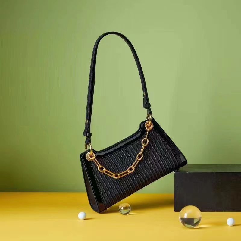 Luxury Women Ruching Shoulder Bag Leather Satchel Bag LH3548_4 Colors