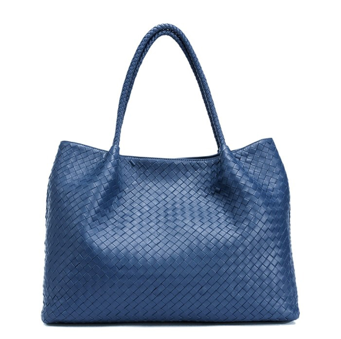 Ortiz Navy Blue Leather Shoulder Bag LH857L