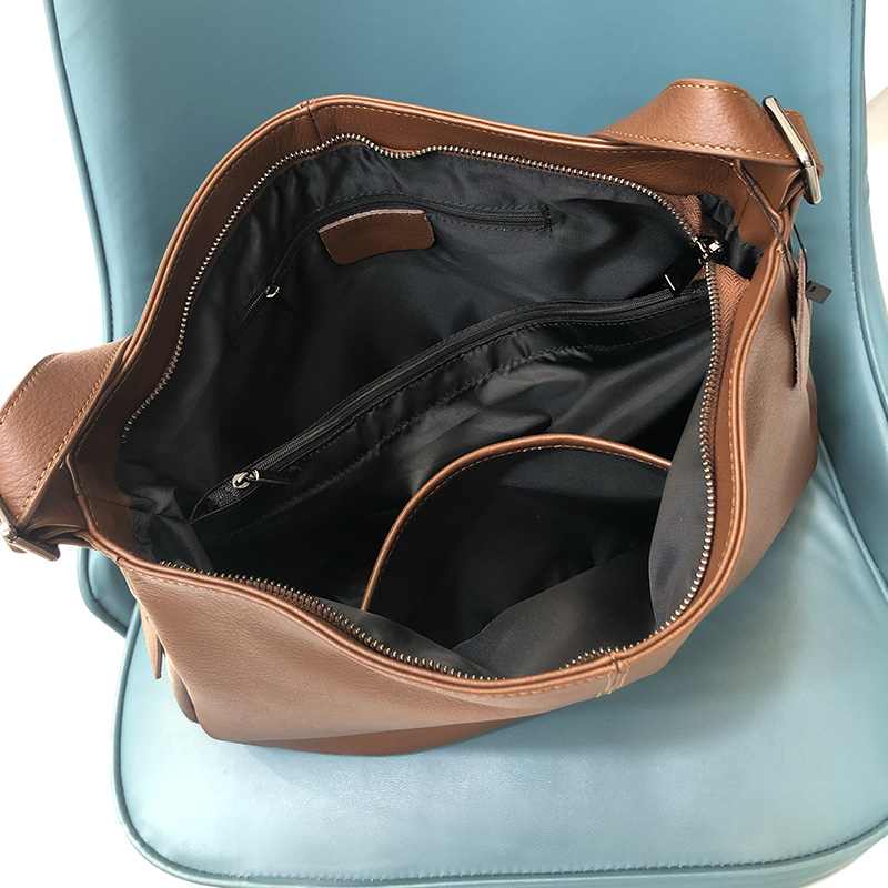 Real Cowhide Leather Hobo Slouchy Bag LH3115_4 Colors