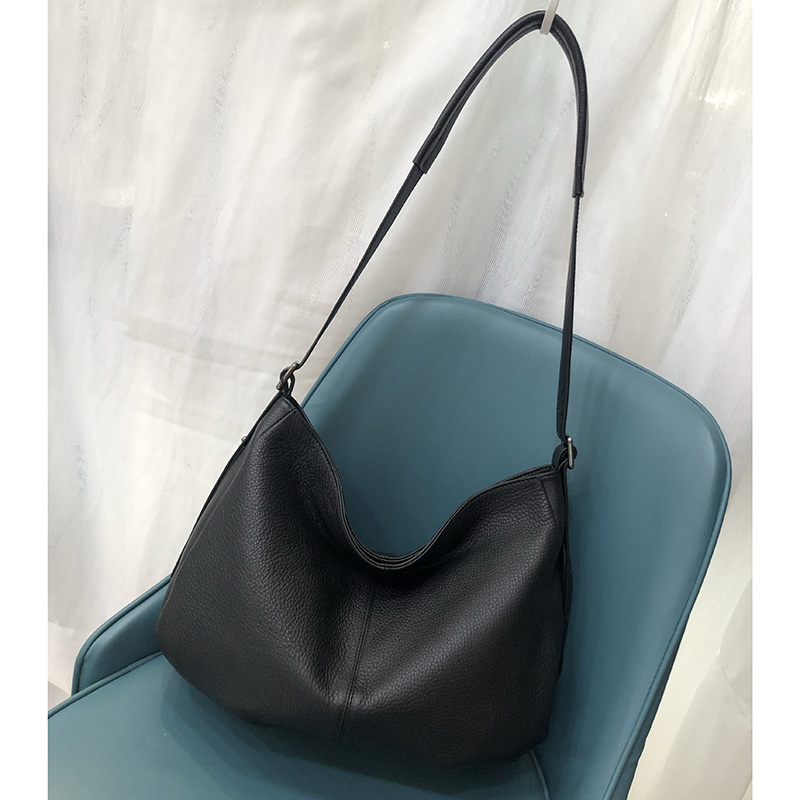 Real Cowhide Leather Hobo Slouchy Bag LH3115_4 Colors