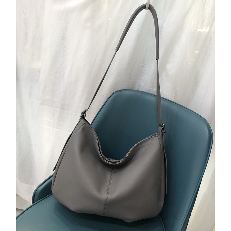 Real Cowhide Leather Hobo Slouchy Bag LH3115_4 Colors