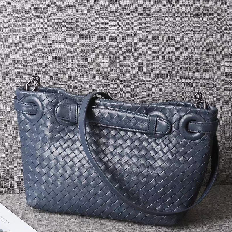 Sheepskin Woven Leather Shoulder Bag LH3211S_3 Colors