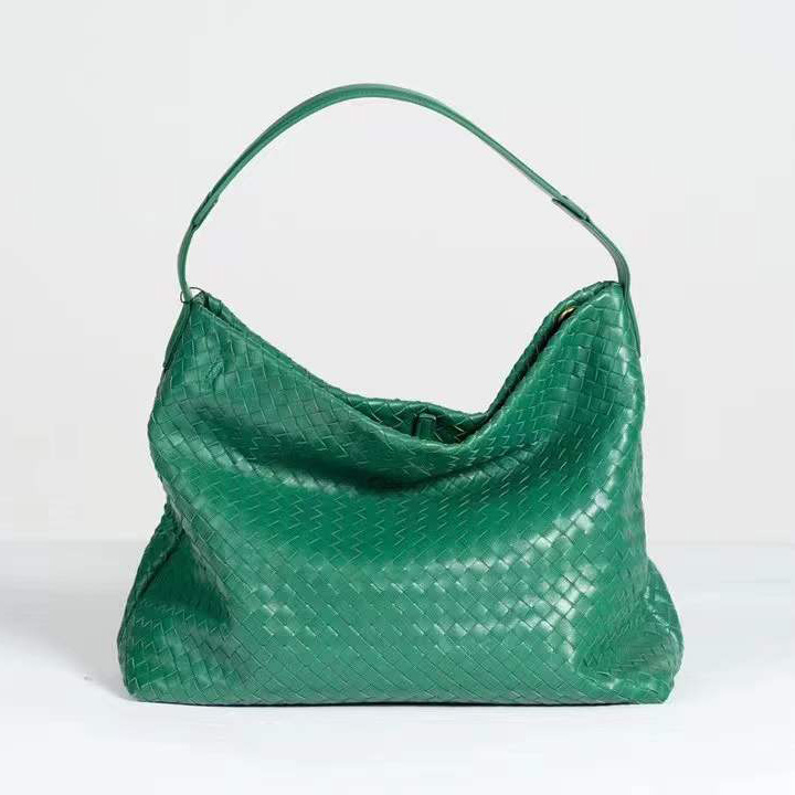 Sheepskin Woven Real Leather Shoulder Bag LH3233_4 Colors