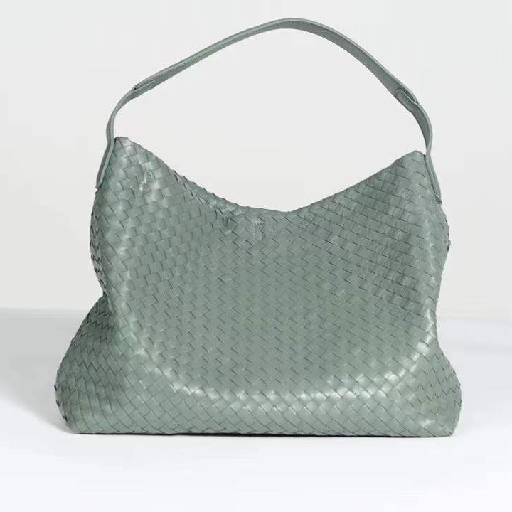 Sheepskin Woven Real Leather Shoulder Bag LH3233_4 Colors
