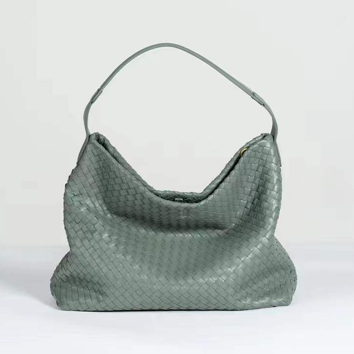 Sheepskin Woven Real Leather Shoulder Bag LH3233_4 Colors