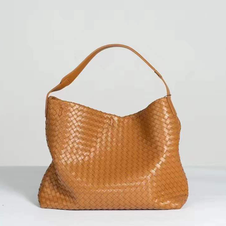 Sheepskin Woven Real Leather Shoulder Bag LH3233_4 Colors