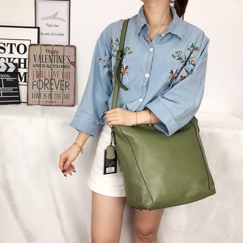 Soft Genuine leather Shoulder Slouchy Bag LH2712_5 Colors