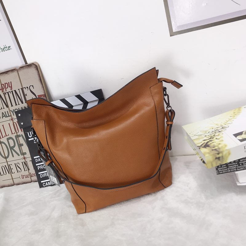 Soft Genuine leather Shoulder Slouchy Bag LH2712_5 Colors