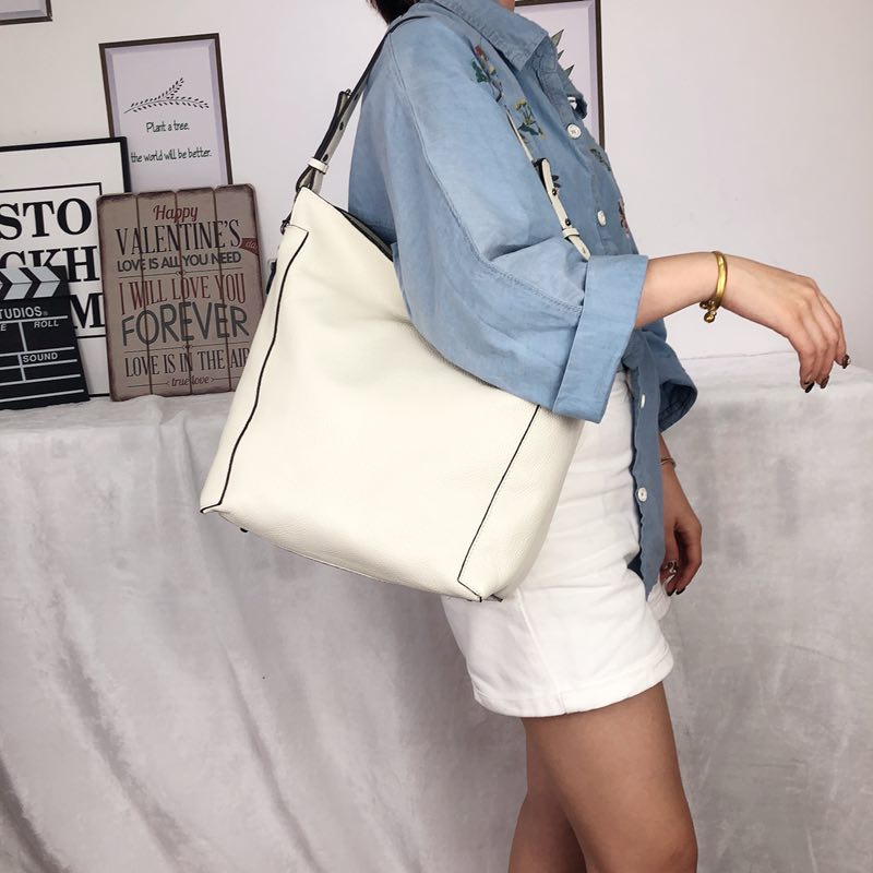 Soft Genuine leather Shoulder Slouchy Bag LH2712_5 Colors