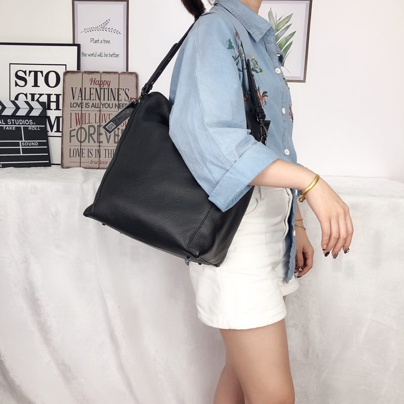 Soft Genuine leather Shoulder Slouchy Bag LH2712_5 Colors