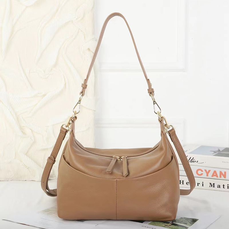 Soft Pockets Leather Shoulder Bag Ladies Handbags LH3627_6 Colors