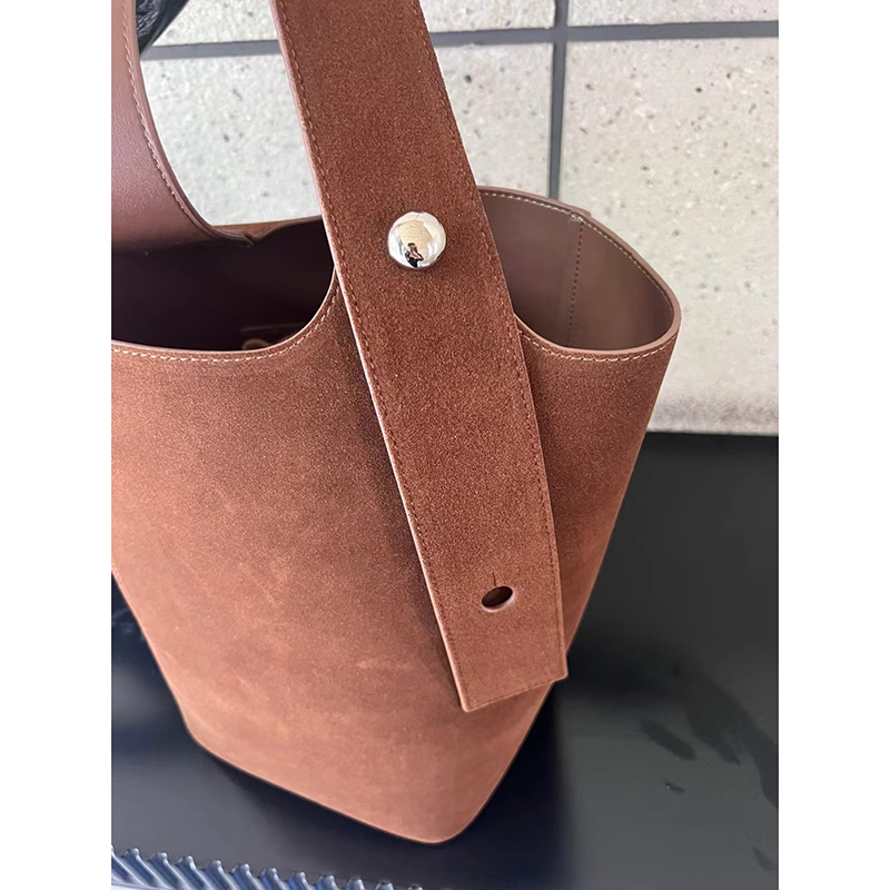 Suede Leather Barrel Bag for Women LH3602_2 Colors