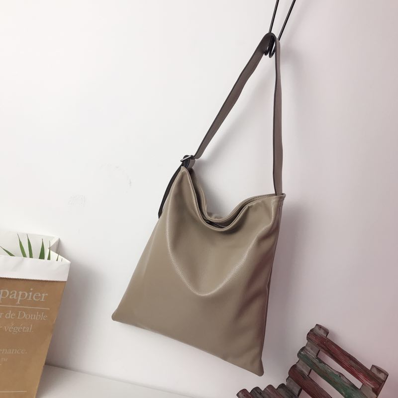 Supple Genuine leather Slouchy Shoulder Bag LH2715_5 Colors