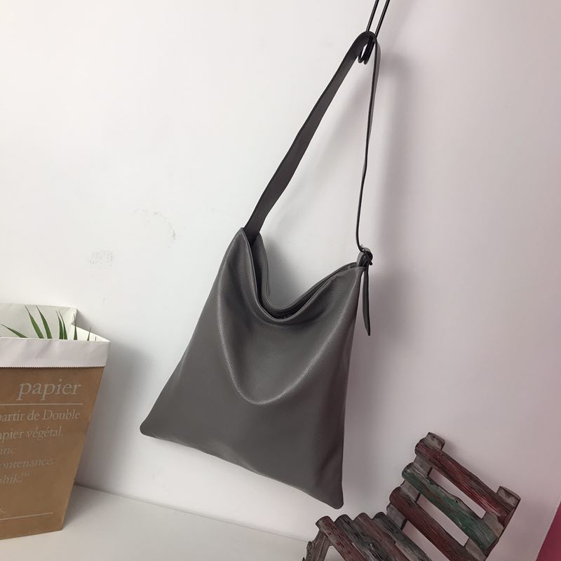Supple Genuine leather Slouchy Shoulder Bag LH2715_5 Colors