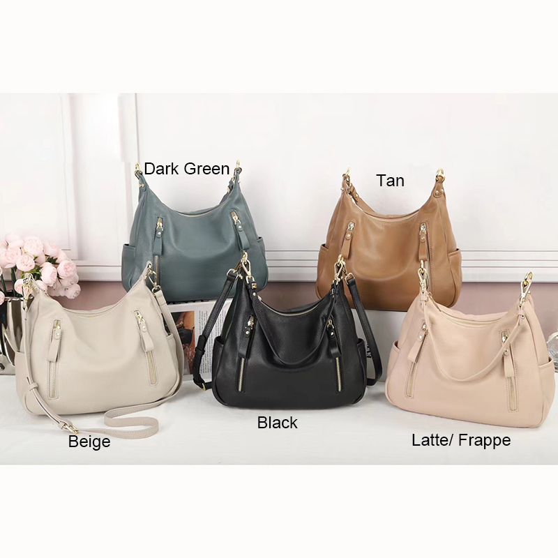 Supple Grain Leather Slouchy Bag Shoulder Bag LH3625_5 Colors