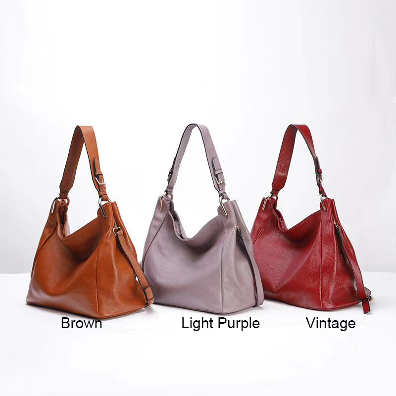 Supple Leather Slouchy Bag Shoulder Purse LH3047_6 Colors