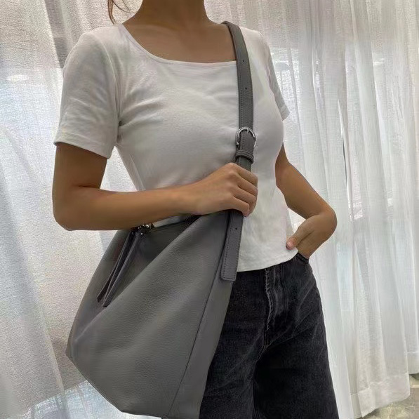 Supple Real Leather Hobo Slouchy Bag LH3341_4 Colors
