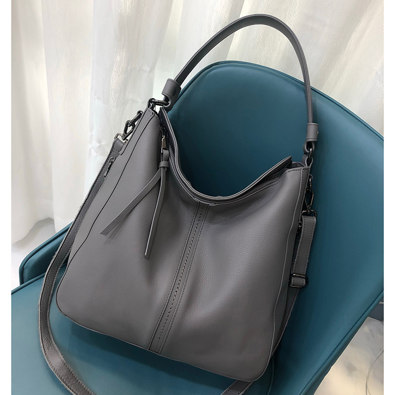 Top Grain Cowhide Leather Shoulder Purse LH3114_5 Colors