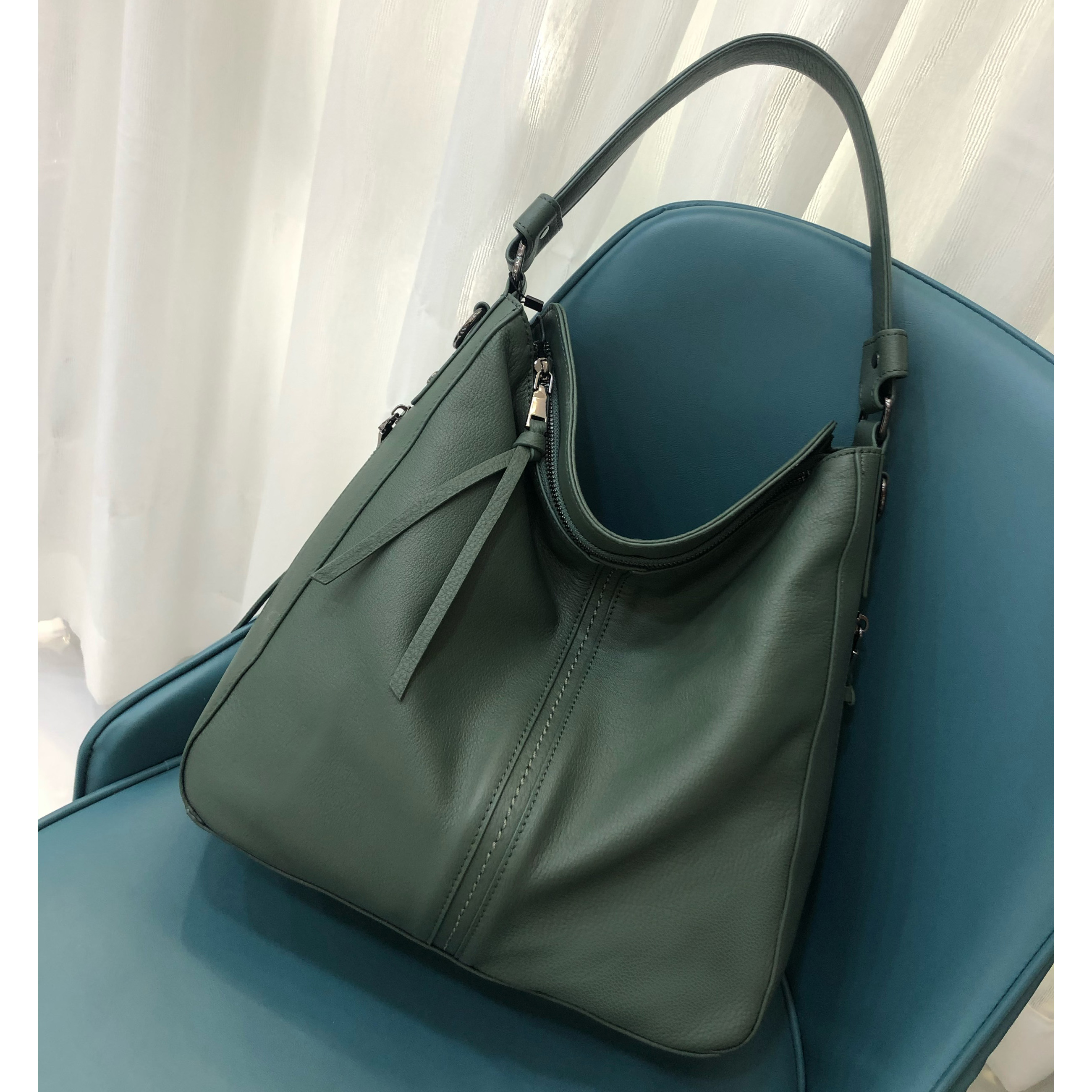 Top Grain Cowhide Leather Shoulder Purse LH3114_5 Colors