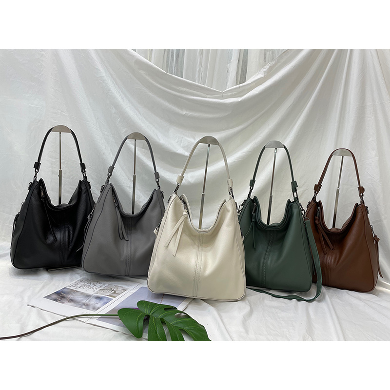 Top Grain Cowhide Leather Shoulder Purse LH3114_5 Colors
