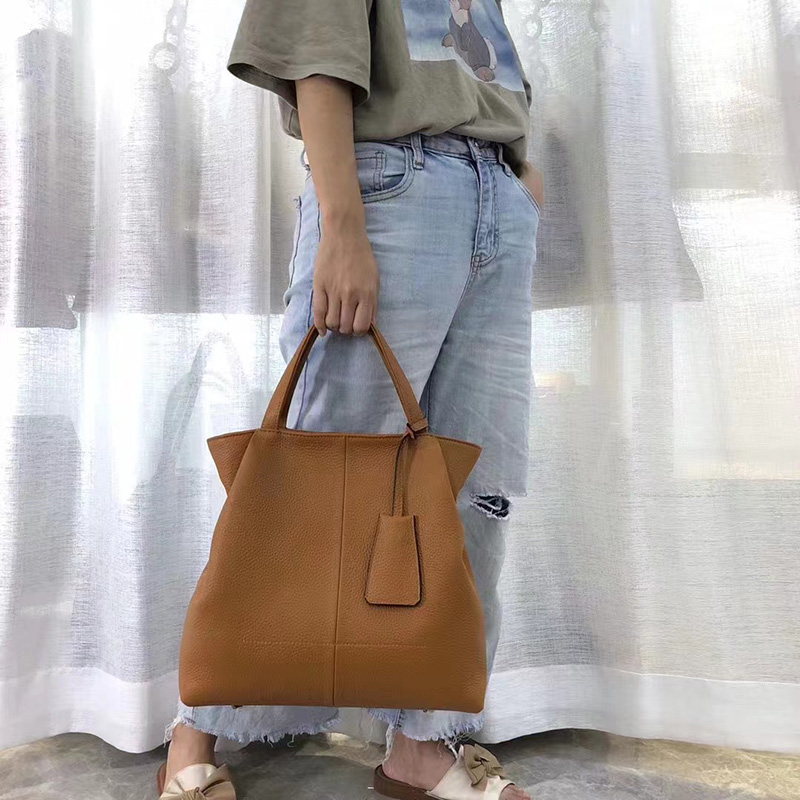 Trendy Genuine Leather Tote Purse Bag LH3344_7 Colors