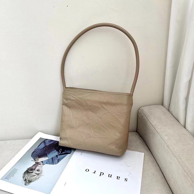 Wrinkle Leather Shoulder Bag Women Handbags LH3607_3 Colors