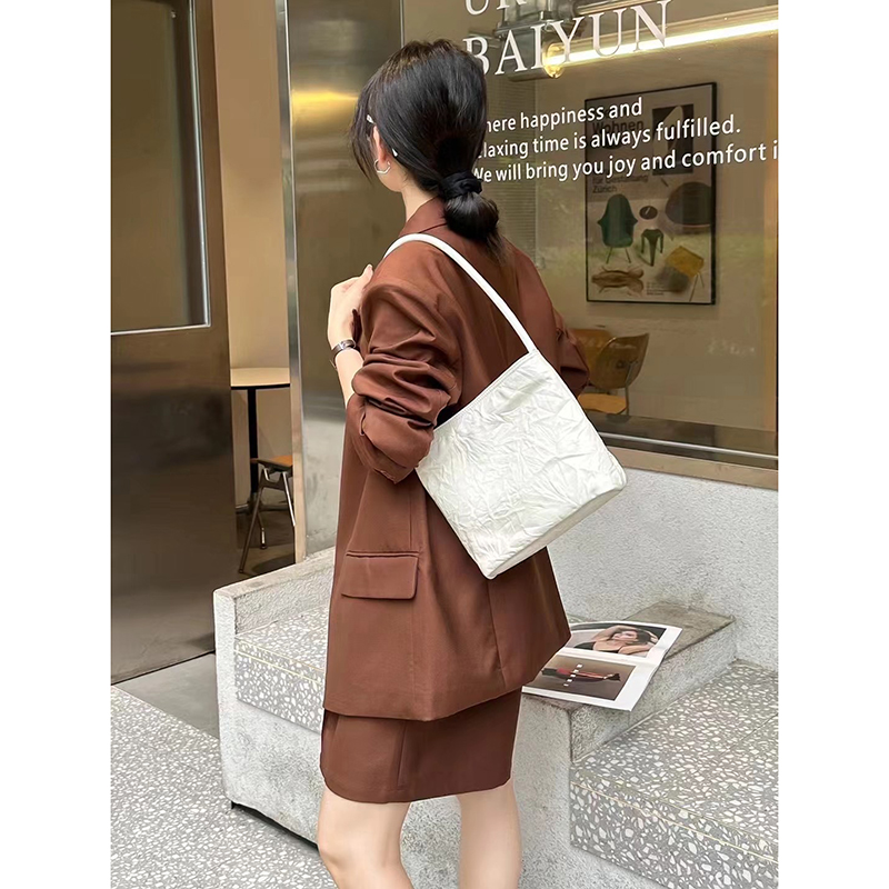 Wrinkle Leather Shoulder Bag Women Handbags LH3607_3 Colors