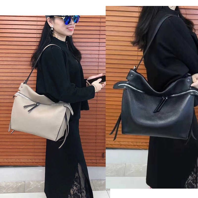 Zipper Soft Leather Shoulder Bag LH2886_5 Colors