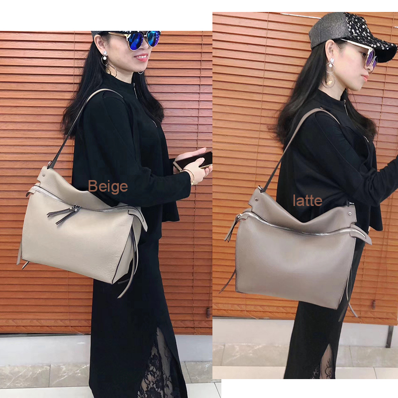Zipper Soft Leather Shoulder Bag LH2886_5 Colors