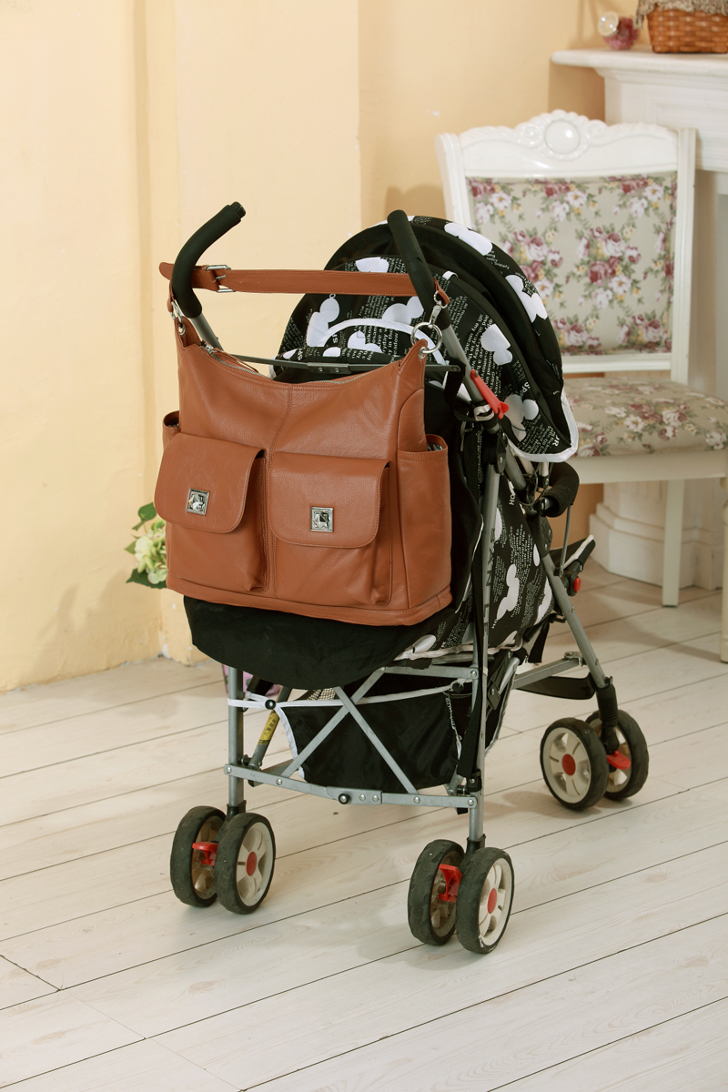 large capacity Baby Black Soft Italian Leather Diaper Bag Mummy Bag LH2169 diaper bags that look like purses