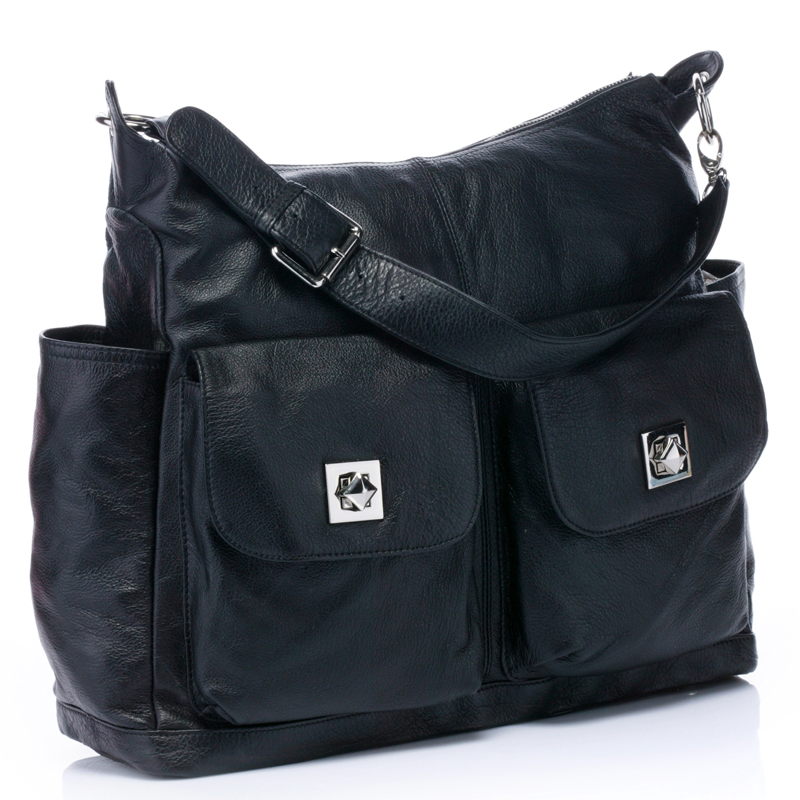large capacity Baby Black Soft Italian Leather Diaper Bag Mummy Bag LH2169 diaper bags that look like purses