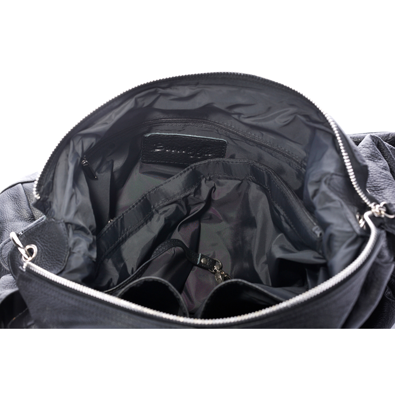 large capacity Baby Black Soft Italian Leather Diaper Bag Mummy Bag LH2169 diaper bags that look like purses