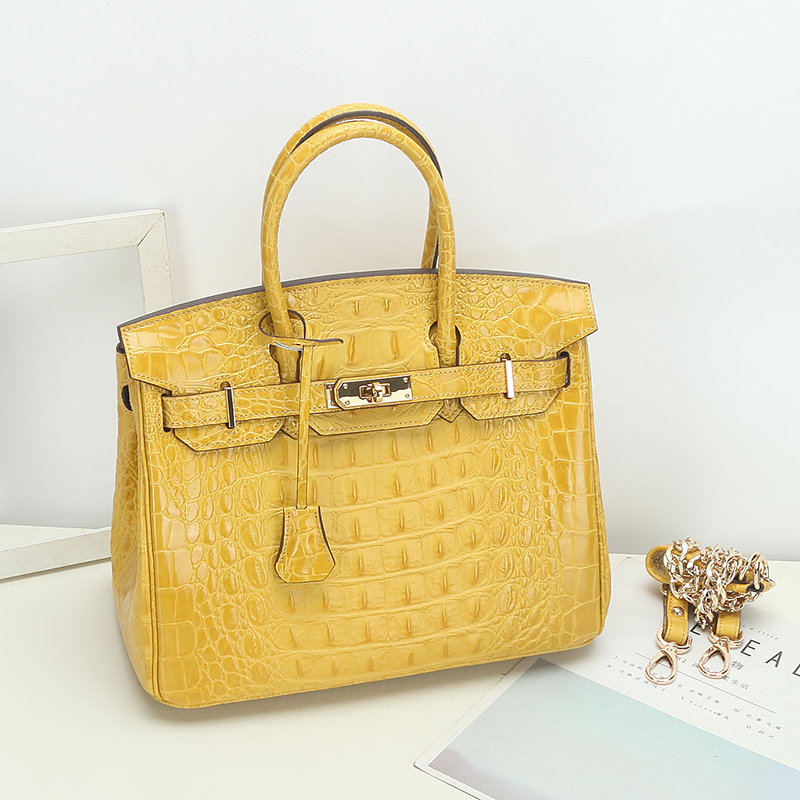 25cm Crocodile Embossed Leather Tote LH1633S_10 Colors