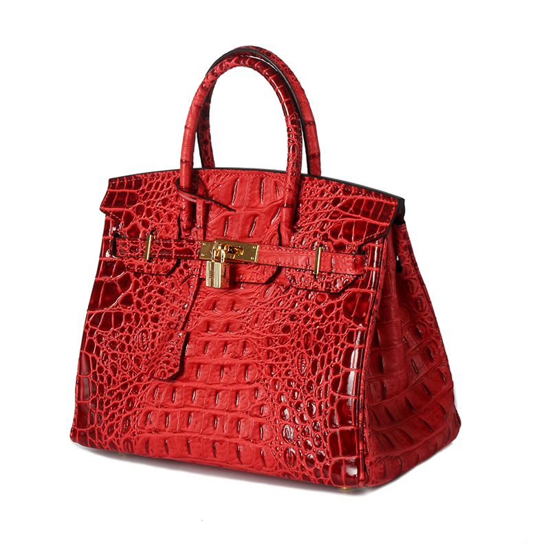 25cm Crocodile Embossed Leather Tote LH1633S_10 Colors
