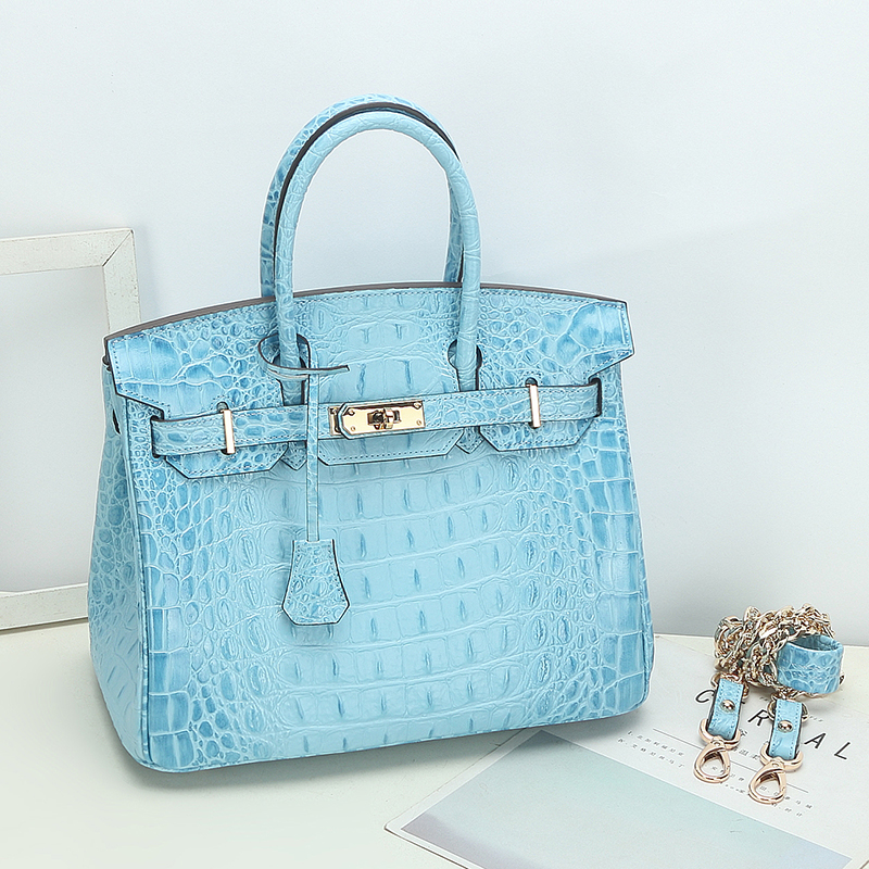 30cm Crocodile Embossed Leather Tote LH1633M_10 Colors