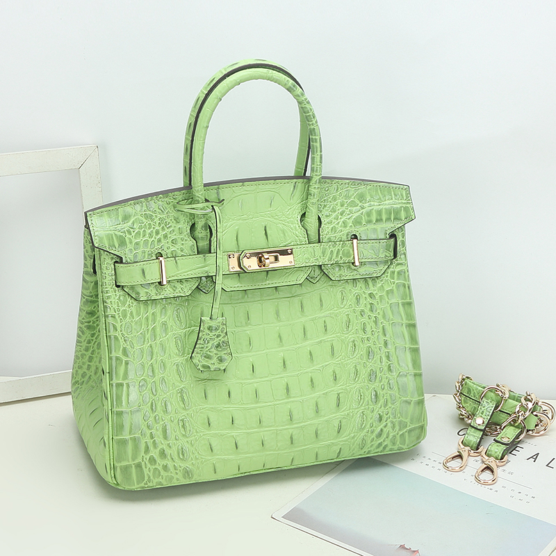 30cm Crocodile Embossed Leather Tote LH1633M_10 Colors