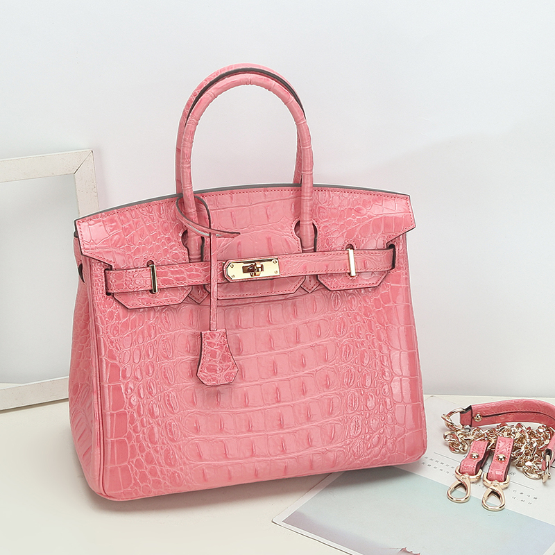 30cm Crocodile Embossed Leather Tote LH1633M_10 Colors