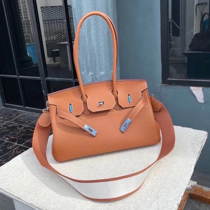 35 Large Genuine Leather Tote Bag Padlock Tote LH3033L_5 Colors
