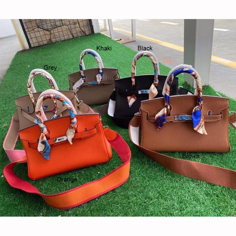 35 Large Genuine Leather Tote Bag Padlock Tote LH3033L_5 Colors