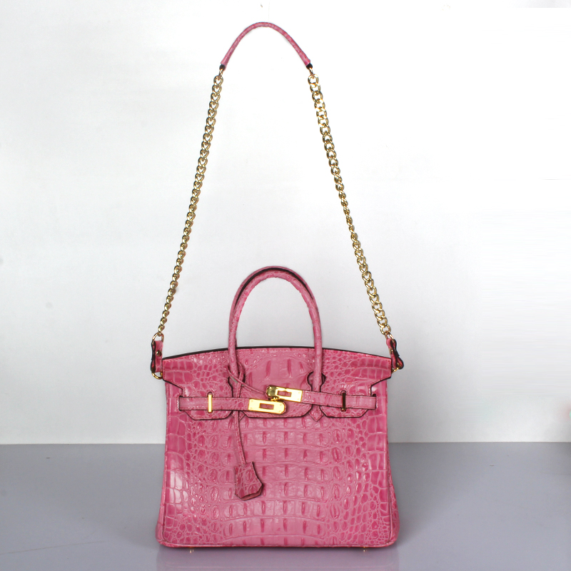 35cm Crocodile Embossed Leather Tote LH1633L_10 Colors