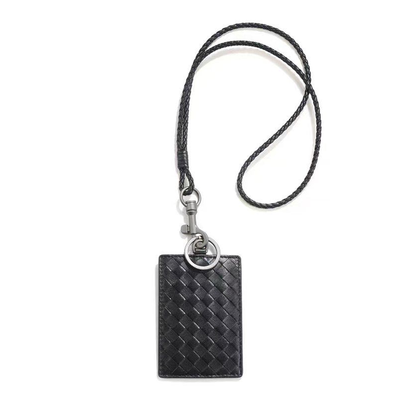 Badge ID Card Holder Card Slots Key Chain Sheepskin Purse LH3243_13 Colors