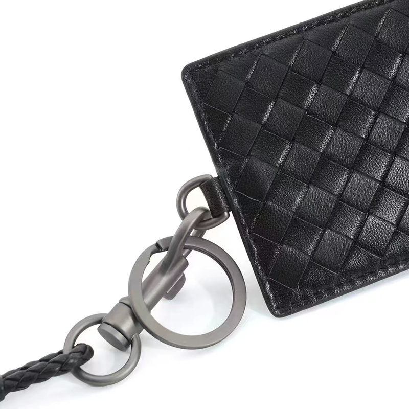 Badge ID Card Holder Card Slots Key Chain Sheepskin Purse LH3243_13 Colors