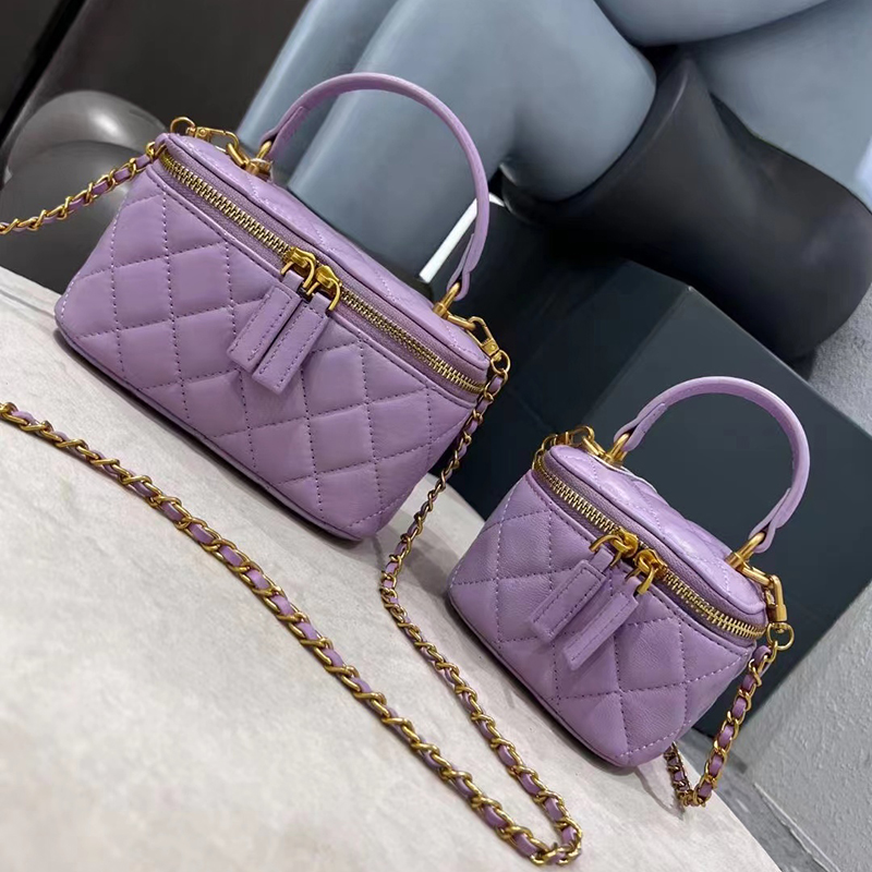 Big Quilt Leather Tote Bag Top Handle Purse LH3357L_4 Colors