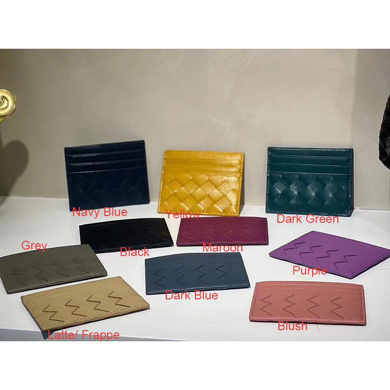 Card Holder Card Slots Woven Sheepskin Purse LH3242_10 Colors