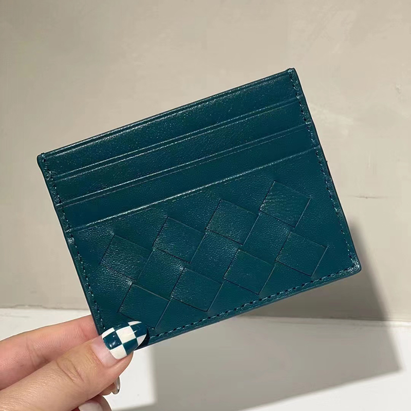 Card Holder Card Slots Woven Sheepskin Purse LH3242_10 Colors