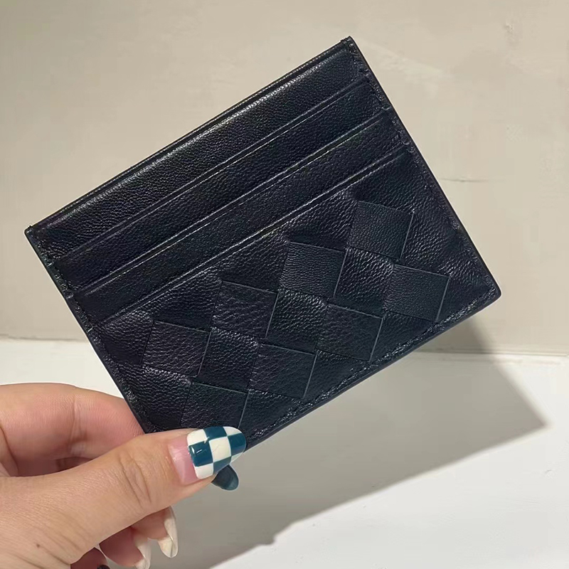 Card Holder Card Slots Woven Sheepskin Purse LH3242_10 Colors
