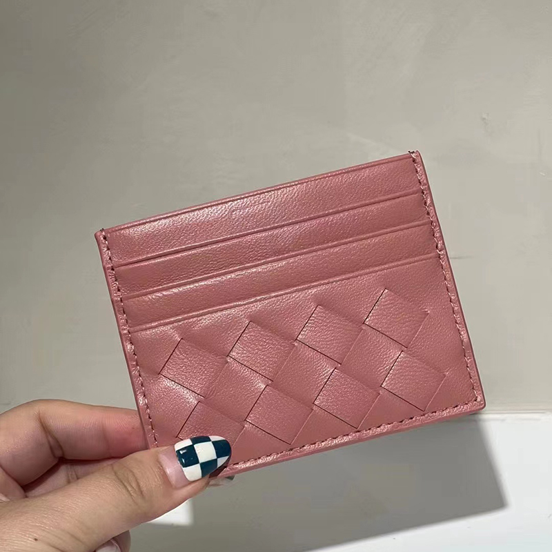 Card Holder Card Slots Woven Sheepskin Purse LH3242_10 Colors
