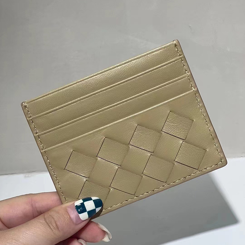 Card Holder Card Slots Woven Sheepskin Purse LH3242_10 Colors